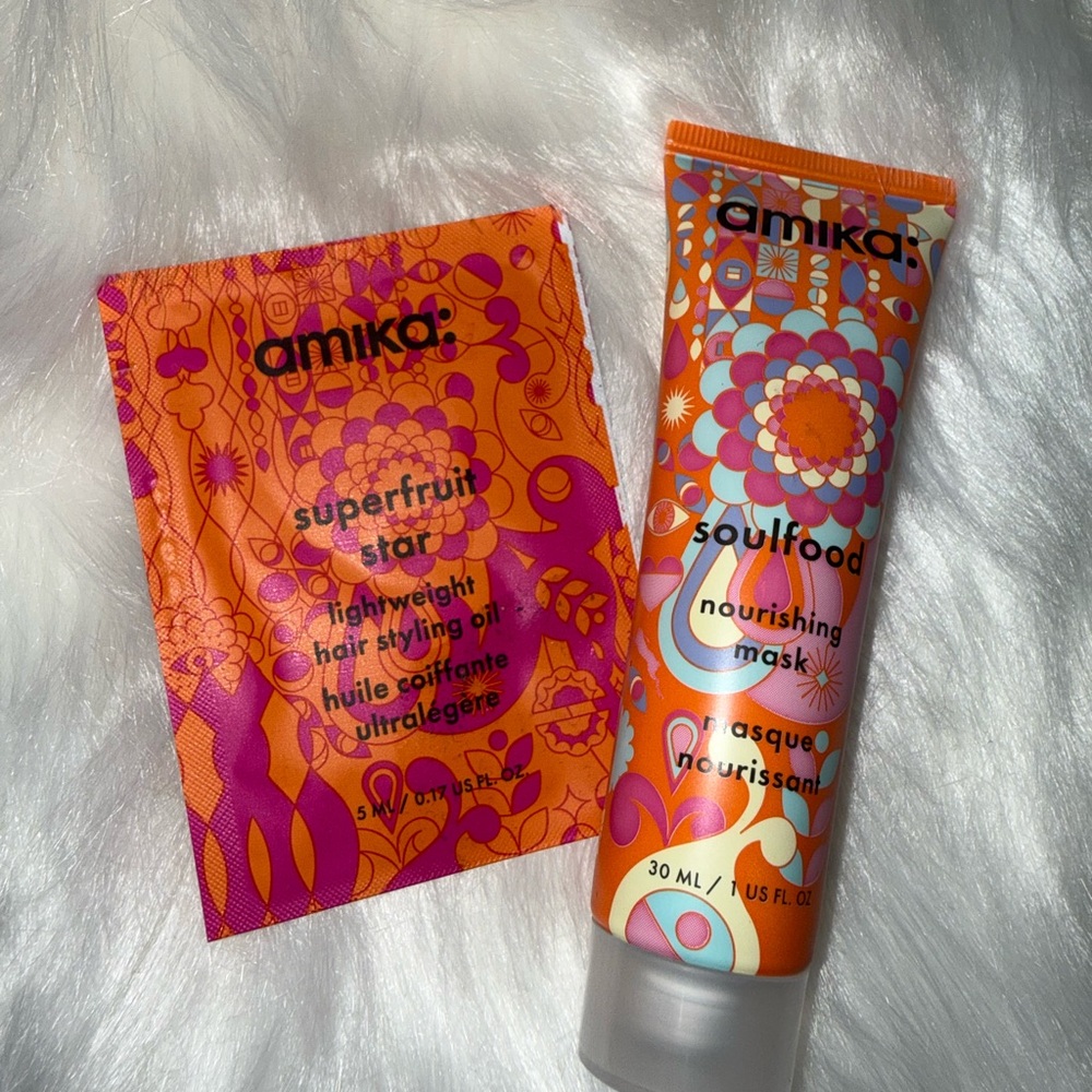 Amika Superfruit and Soulfood Hair Care Set - Orange and Purple